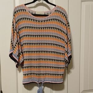 Pants Store Patterned Geometric Knit Top size M